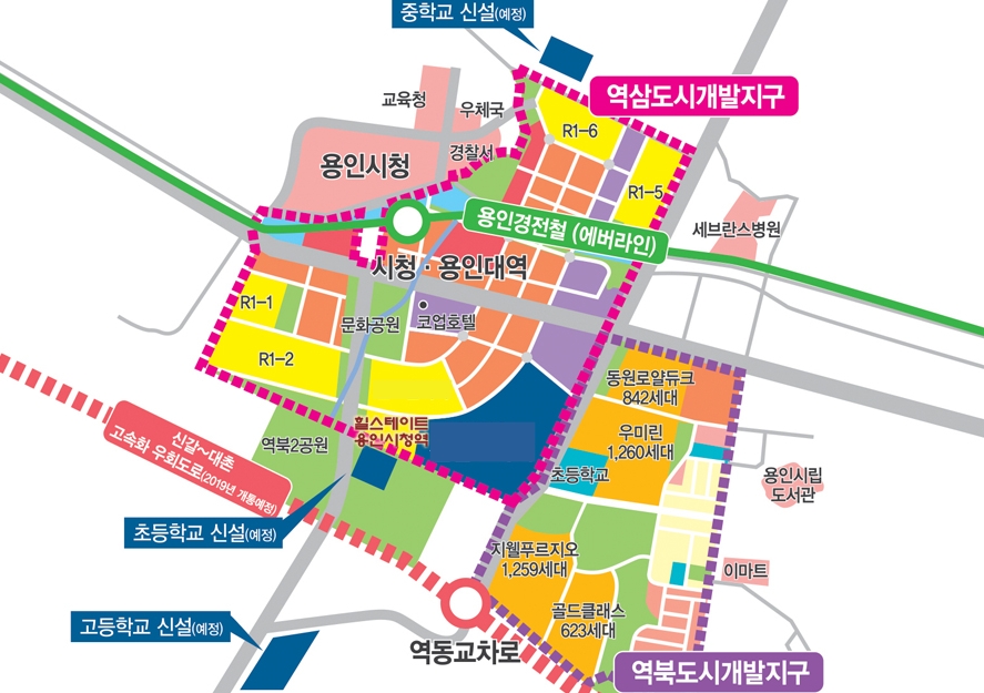 힐스테이트용인시청역입지